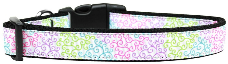 Summer Swirls Nylon Dog Collar XS